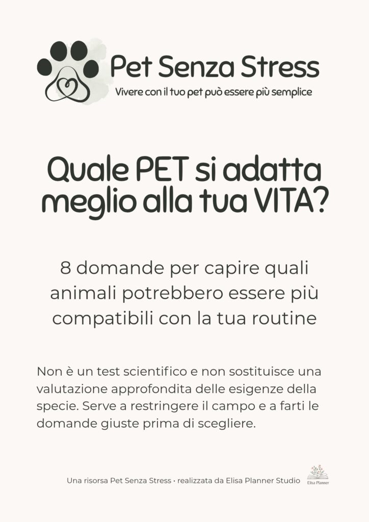 Copertina quiz gratuito Quale animale fa per te? Di Pet Senza Stress